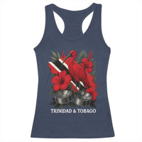 Trinidadian and Tobagonian Pride Racerback Tank Top Trinidadian Roots Scarlet Ibis Steelpans - Wonder Print Shop