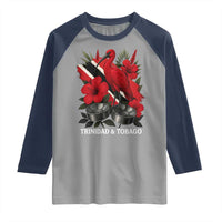 Trinidadian and Tobagonian Pride Raglan Shirt Trinidadian Roots Scarlet Ibis Steelpans - Wonder Print Shop