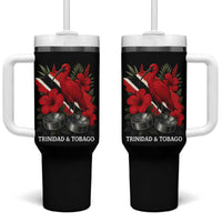 Trinidadian and Tobagonian Pride Tumbler With Handle Trinidadian Roots Scarlet Ibis Steelpans - Wonder Print Shop