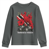Trinidadian and Tobagonian Pride Youth Sweatshirt Trinidadian Roots Scarlet Ibis Steelpans - Wonder Print Shop