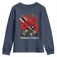 Trinidadian and Tobagonian Pride Youth Sweatshirt Trinidadian Roots Scarlet Ibis Steelpans - Wonder Print Shop