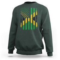 Jamaican American Distressed Patriotic Flag Sweatshirt - Wonder Print Shop