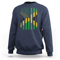 Jamaican American Distressed Patriotic Flag Sweatshirt - Wonder Print Shop