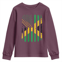 Jamaican American Distressed Patriotic Flag Youth Sweatshirt - Wonder Print Shop