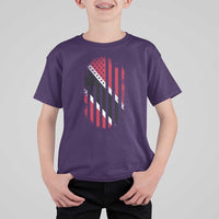 Trinidad And Tobago Trinidadian American Flag T Shirt For Kid - Wonder Print Shop