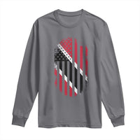 Trinidad And Tobago Trinidadian American Flag Long Sleeve Shirt - Wonder Print Shop