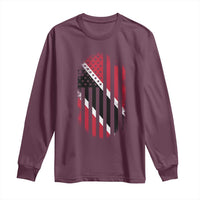 Trinidad And Tobago Trinidadian American Flag Long Sleeve Shirt - Wonder Print Shop