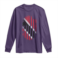 Trinidad And Tobago Trinidadian American Flag Long Sleeve Shirt - Wonder Print Shop