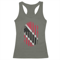 Trinidad And Tobago Trinidadian American Flag Racerback Tank Top - Wonder Print Shop