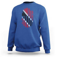 Trinidad And Tobago Trinidadian American Flag Sweatshirt - Wonder Print Shop
