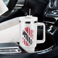 Trinidad And Tobago Trinidadian American Flag Tumbler With Handle - Wonder Print Shop