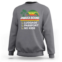 Jamaican Travel Vacation Trip Sweatshirt Jamaica Bound Luggage Passport No Kids - Wonder Print Shop