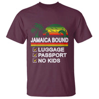 Jamaican Travel Vacation Trip T Shirt Jamaica Bound Luggage Passport No Kids - Wonder Print Shop