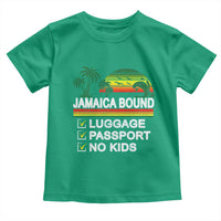 Jamaican Travel Vacation Trip Toddler T Shirt Jamaica Bound Luggage Passport No Kids - Wonder Print Shop