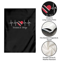 Trinidad And Tobago Heartbeat ECG Pulse Trinidadian Flag Garden Flag - Wonder Print Shop