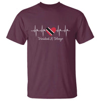 Trinidad And Tobago Heartbeat ECG Pulse Trinidadian Flag T Shirt - Wonder Print Shop