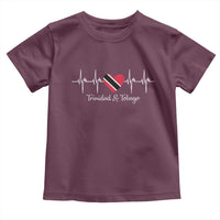 Trinidad And Tobago Heartbeat ECG Pulse Trinidadian Flag Toddler T Shirt - Wonder Print Shop
