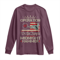 Operation Midnight Hammer Long Sleeve Shirt Bomber Jet Vintage Betsy Ross Flag - Wonder Print Shop