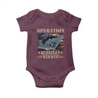 Operation Midnight Hammer Baby Onesie Bomber Jet American Flag - Wonder Print Shop