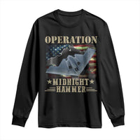 Operation Midnight Hammer Long Sleeve Shirt Bomber Jet American Flag - Wonder Print Shop