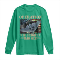 Operation Midnight Hammer Long Sleeve Shirt Bomber Jet American Flag - Wonder Print Shop