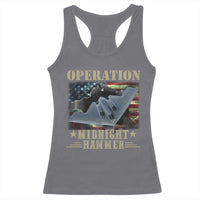Operation Midnight Hammer Racerback Tank Top Bomber Jet American Flag - Wonder Print Shop