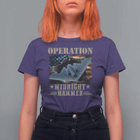 Operation Midnight Hammer T Shirt For Women Bomber Jet American Flag - Wonder Print Shop