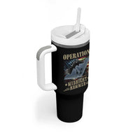 Operation Midnight Hammer Tumbler With Handle Bomber Jet American Flag - Wonder Print Shop