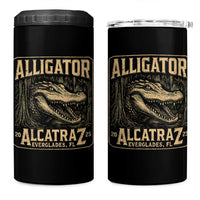 Funny Alligator Alcatraz 4 in 1 Can Cooler Tumbler Florida Everglades Alligatraz Meme 2025 - Wonder Print Shop