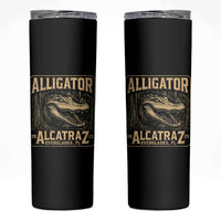 Funny Alligator Alcatraz Skinny Tumbler Florida Everglades Alligatraz Meme 2025 - Wonder Print Shop