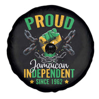 Jamaica Independence Day Spare Tire Cover Proud Jamaican Hand Fist Break The Chain - Wonder Print Shop