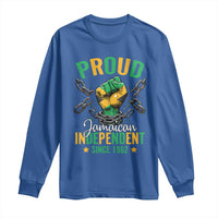 Jamaica Independence Day Long Sleeve Shirt Proud Jamaican Hand Fist Break The Chain - Wonder Print Shop