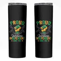 Jamaica Independence Day Skinny Tumbler Proud Jamaican Hand Fist Break The Chain - Wonder Print Shop