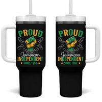 Jamaica Independence Day Tumbler With Handle Proud Jamaican Hand Fist Break The Chain - Wonder Print Shop