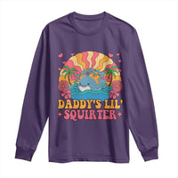 Funny Daddys Lil Squirter Long Sleeve Shirt Inappropriate Adult Humor Squirting Whale - Wonder Print Shop