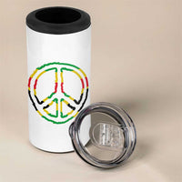Rasta Jamaican Flag Peace Symbol Reggae 4 in 1 Can Cooler Tumbler - Wonder Print Shop