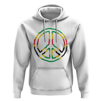 Rasta Jamaican Flag Peace Symbol Reggae Hoodie - Wonder Print Shop