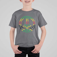 Rasta Jamaican Flag Peace Symbol Reggae T Shirt For Kid - Wonder Print Shop