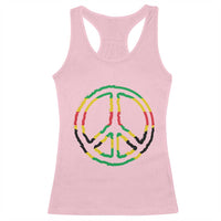 Rasta Jamaican Flag Peace Symbol Reggae Racerback Tank Top - Wonder Print Shop