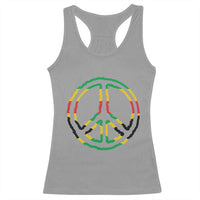 Rasta Jamaican Flag Peace Symbol Reggae Racerback Tank Top - Wonder Print Shop