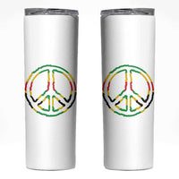 Rasta Jamaican Flag Peace Symbol Reggae Skinny Tumbler - Wonder Print Shop
