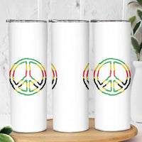 Rasta Jamaican Flag Peace Symbol Reggae Skinny Tumbler - Wonder Print Shop