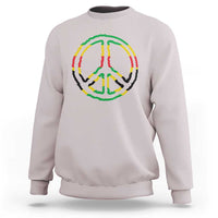 Rasta Jamaican Flag Peace Symbol Reggae Sweatshirt - Wonder Print Shop