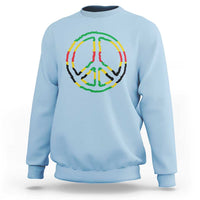 Rasta Jamaican Flag Peace Symbol Reggae Sweatshirt - Wonder Print Shop