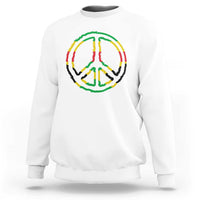 Rasta Jamaican Flag Peace Symbol Reggae Sweatshirt - Wonder Print Shop