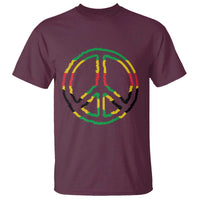 Rasta Jamaican Flag Peace Symbol Reggae T Shirt - Wonder Print Shop