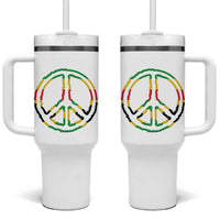 Rasta Jamaican Flag Peace Symbol Reggae Tumbler With Handle - Wonder Print Shop