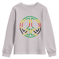 Rasta Jamaican Flag Peace Symbol Reggae Youth Sweatshirt - Wonder Print Shop