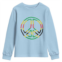 Rasta Jamaican Flag Peace Symbol Reggae Youth Sweatshirt - Wonder Print Shop