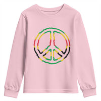 Rasta Jamaican Flag Peace Symbol Reggae Youth Sweatshirt - Wonder Print Shop